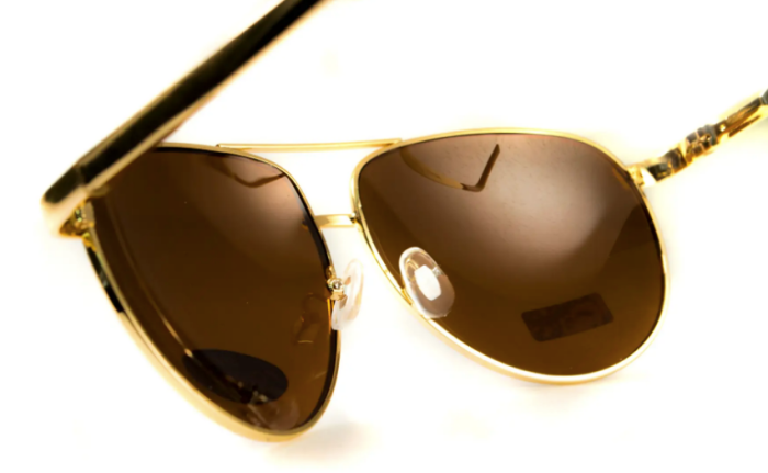 Очки поляризационные BluWater AirForce Gold Polarized (brown), коричневые в золотистой оправе  