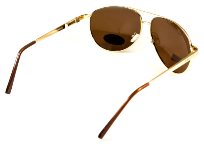 Очки поляризационные BluWater AirForce Gold Polarized (brown), коричневые в золотистой оправе  