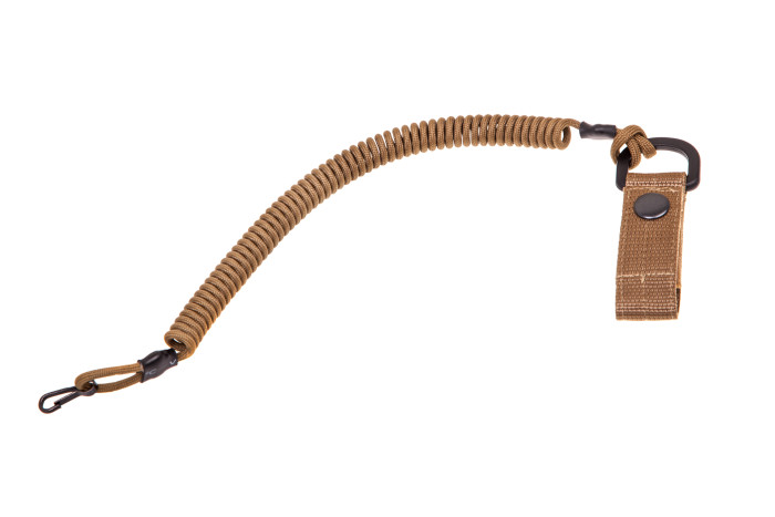 Тренчик страховочный с карабином и крепленнием на пояс coyote brown  