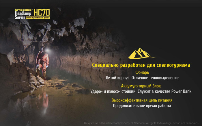 Фонарь налобный Nitecore HC70  