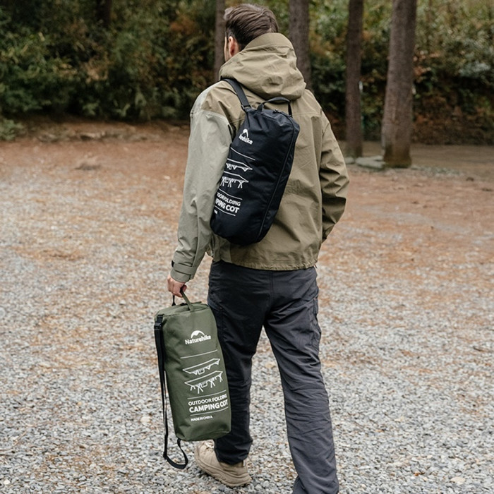 Кровать складная туристическая ультралегкая Naturehike XJC04 Q-9E NH19JJ006, одноместная, 190 х 70 х 38 см, черный  