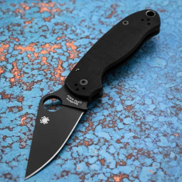 Нож Spyderco Para 3 Black Blade, CPM S45VN, G-10 black  