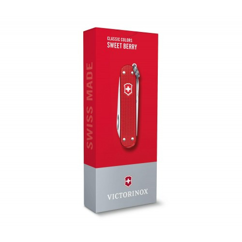 Классический нож-брелок Swiss Army Knife, Classic SD Alox Colors, 58 mm, Red, Gift Box (0.6221.L18)  