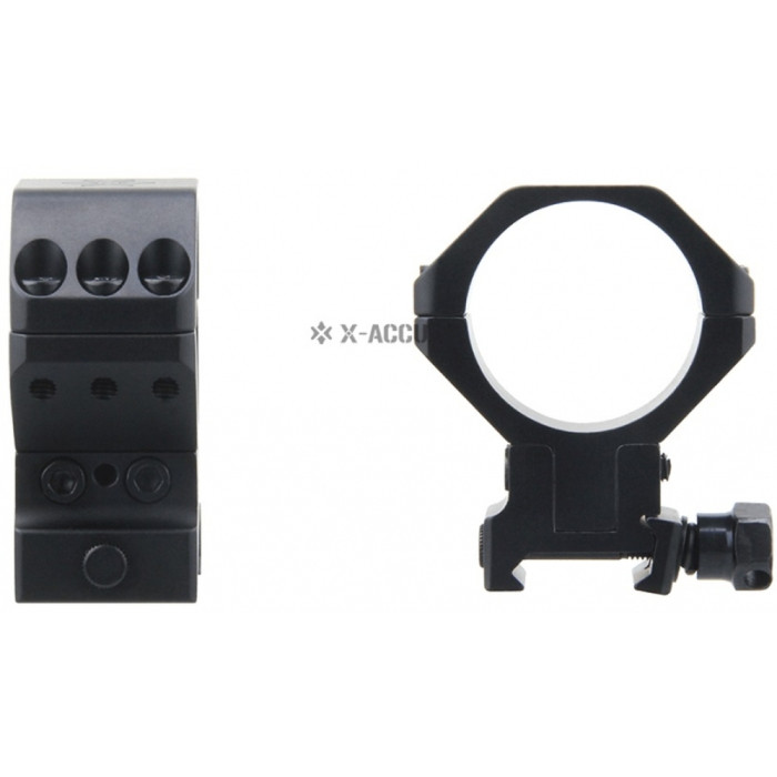 Кольца Vector Optics X-Aссu 34 мм на Вивер/Пикатини с регулируемой высотой 34,5-40,5 мм.  