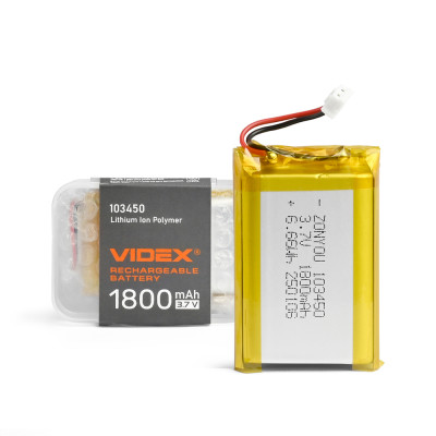 Аккумулятор VIDEX Li-pol VLF-B103450-18 1800mAh 1шт