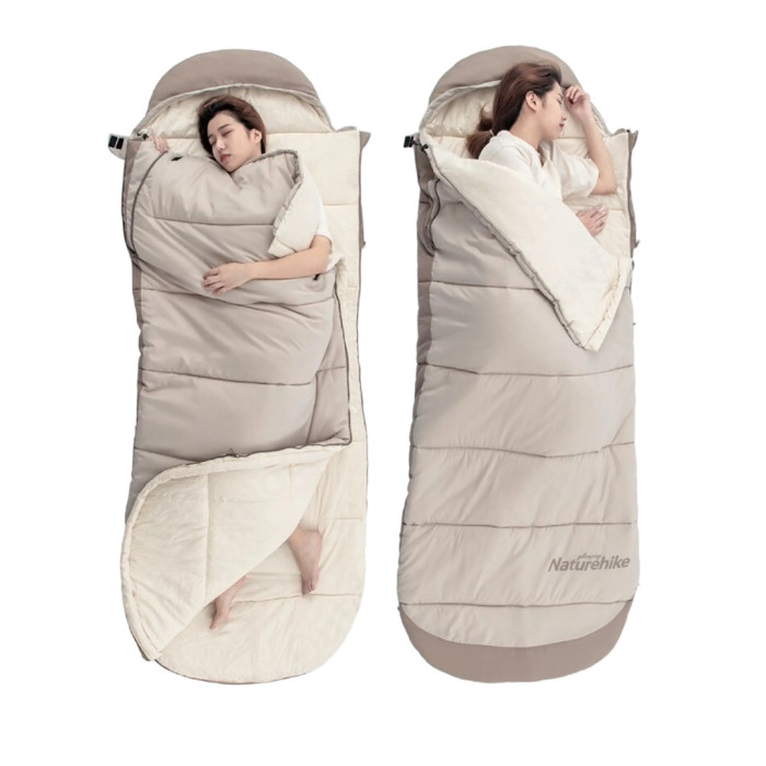 Спальный мешок с капюшоном Naturehike B400 NH21MSD11, бежевый  
