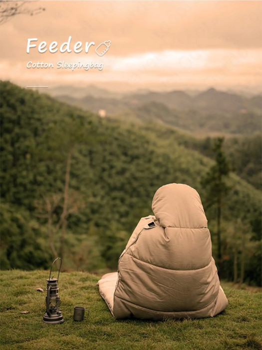 Спальный мешок с капюшоном Naturehike B400 NH21MSD11, бежевый  