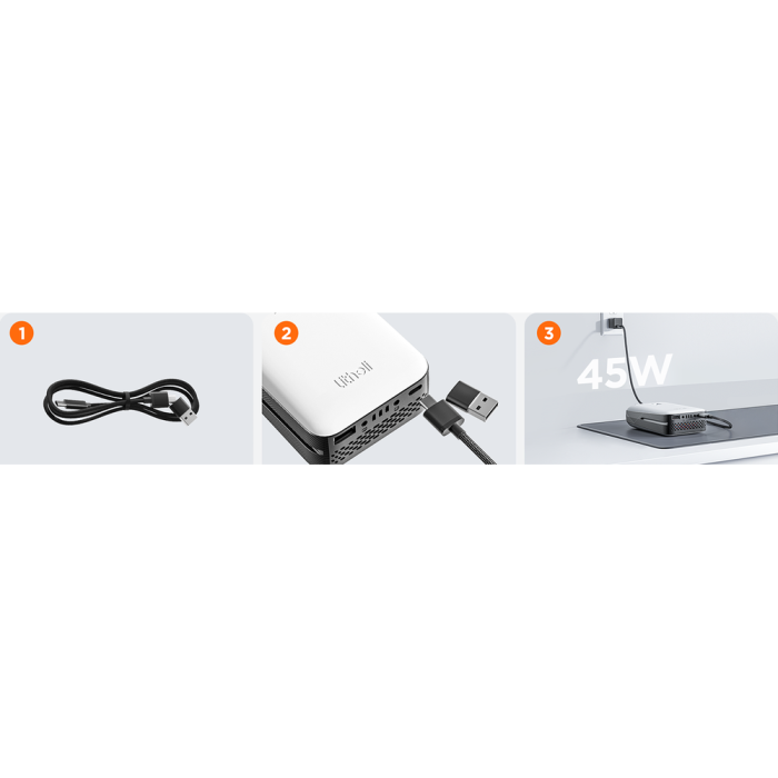 УМБ Litheli Power Bank 20000 mAh, 45 W, 4А, Fast Charge (U20BY03-0U000)  