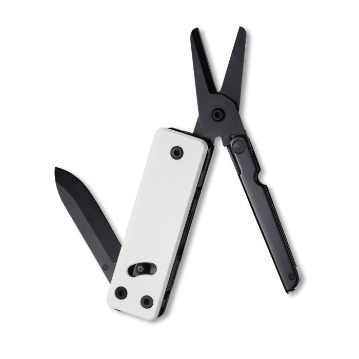 Мини мультитул Roxon KS2E Noir, черное лезвие, белый  