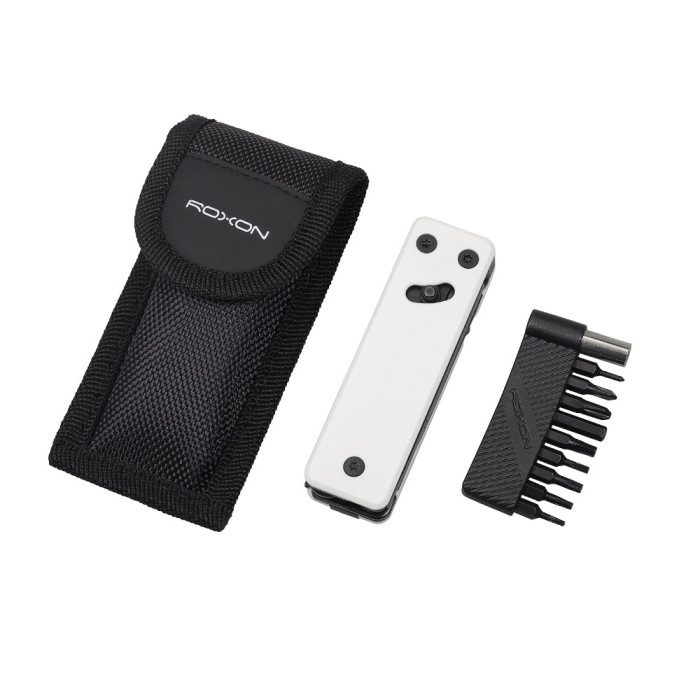 Мини мультитул Roxon KS2E Noir, черное лезвие, белый  
