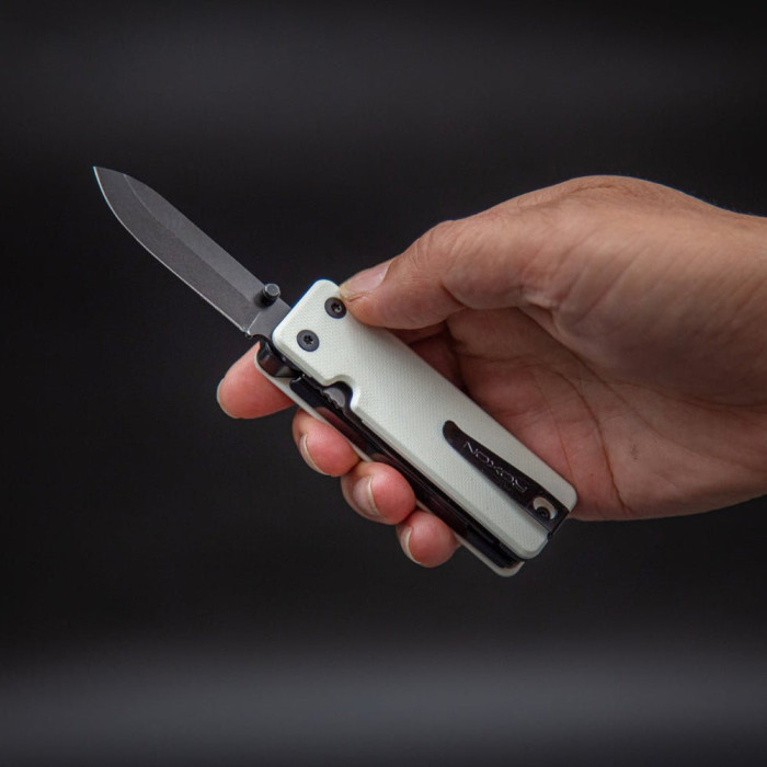 Мини мультитул Roxon KS2E Noir, черное лезвие, белый  