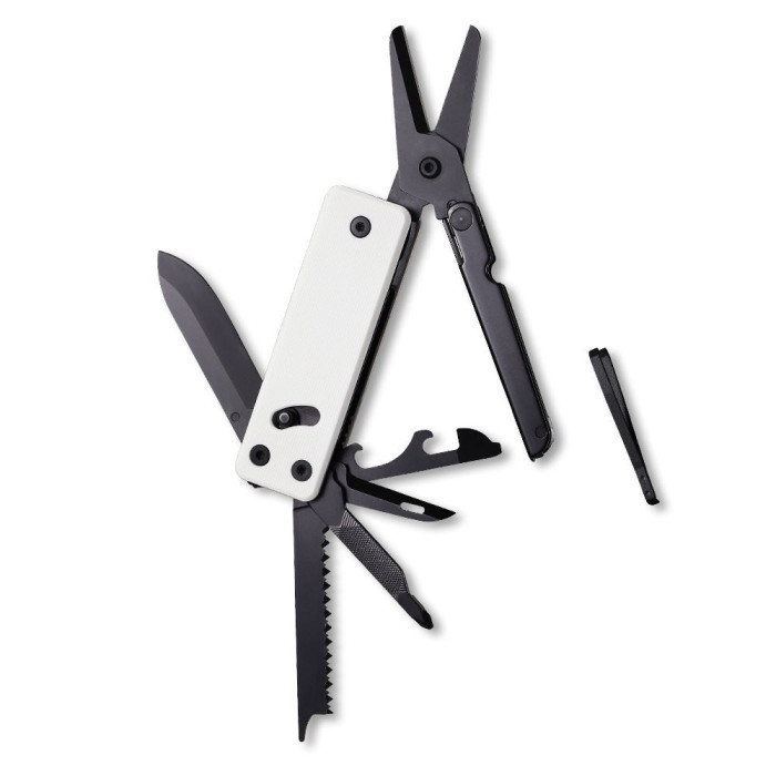 Мини мультитул Roxon KS2E Noir, черное лезвие, белый  