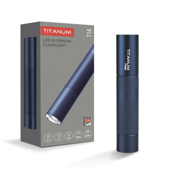 Портативный светодиодный фонарик TITANUM TLF-T14BL 300Lm 5000K Blue 