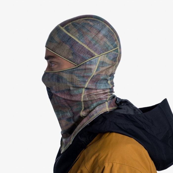 Балаклава Buff Thermonet Hinged Balaclava, Bosky Moss Green  