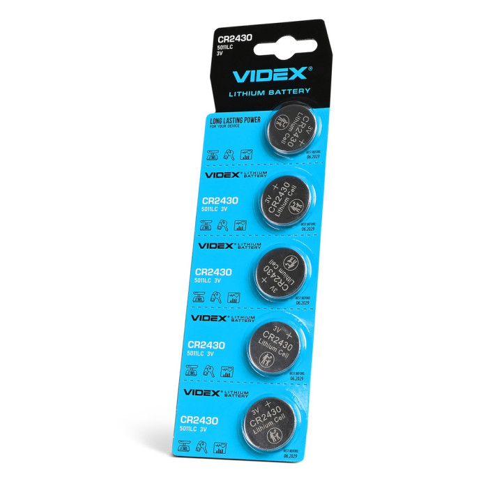 Батарейки литиевая Videx СR 2430 5pcs BLISTER CARD  