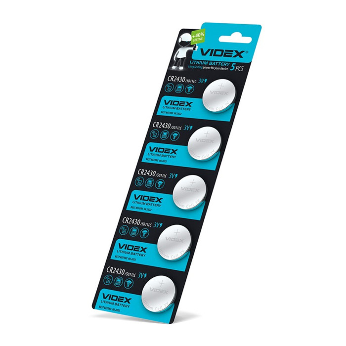 Батарейки литиевая Videx СR 2430 5pcs BLISTER CARD  