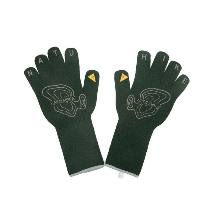 Перчатки огнестойкие Naturehike CNH22FS003, темно-зеленые  