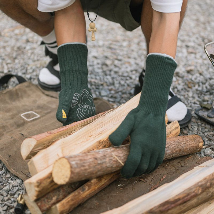 Перчатки огнестойкие Naturehike CNH22FS003, темно-зеленые  