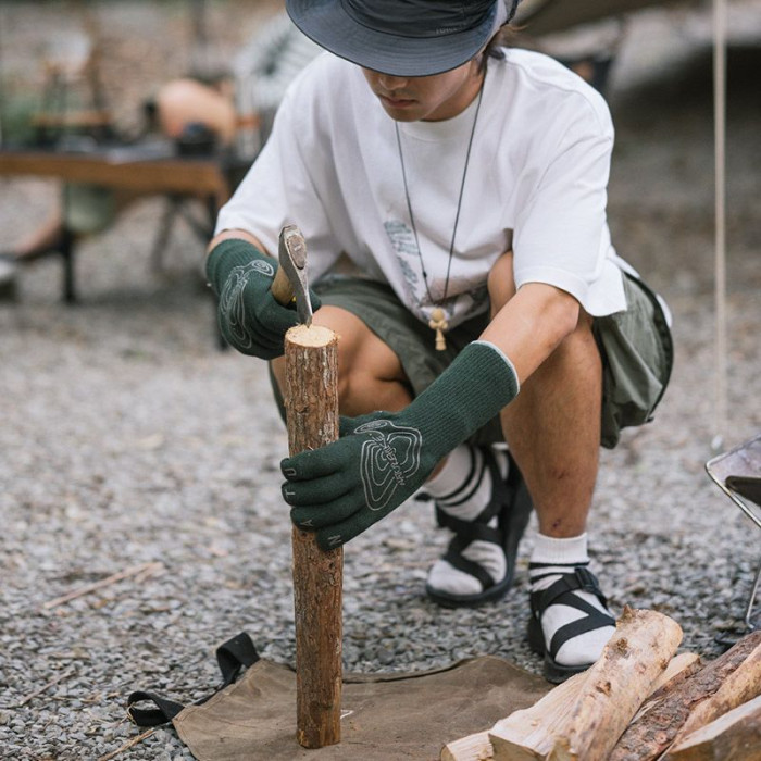 Перчатки огнестойкие Naturehike CNH22FS003, темно-зеленые  