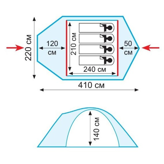 Палатка Tramp Stalker 4 v2 TRT-077  