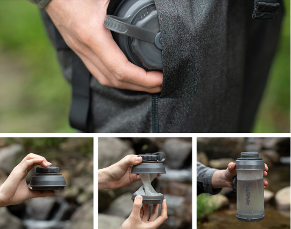 Фляга Naturehike TPU folding bottle 0.75 л NH20SJ014 серый  