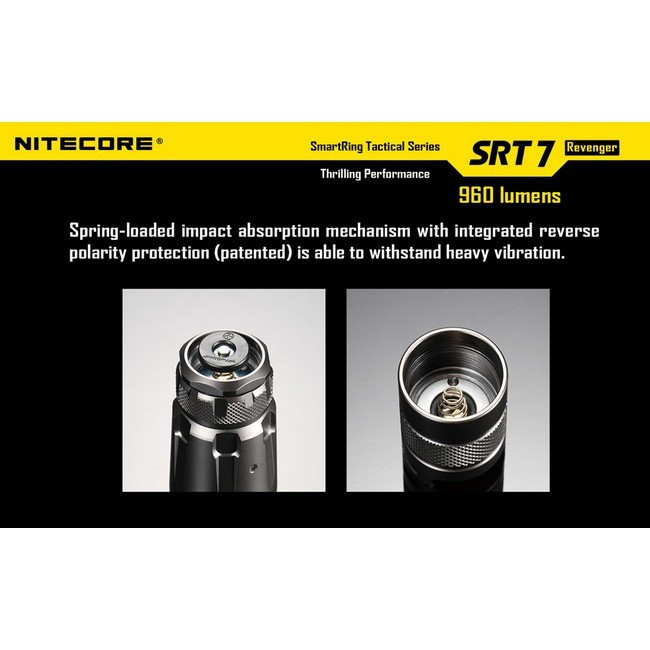 Карманный фонарь Nitecore SRT7 Revenger, 960 люмен (черный)  