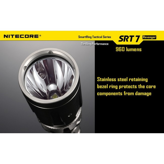 Карманный фонарь Nitecore SRT7 Revenger, 960 люмен (черный)  