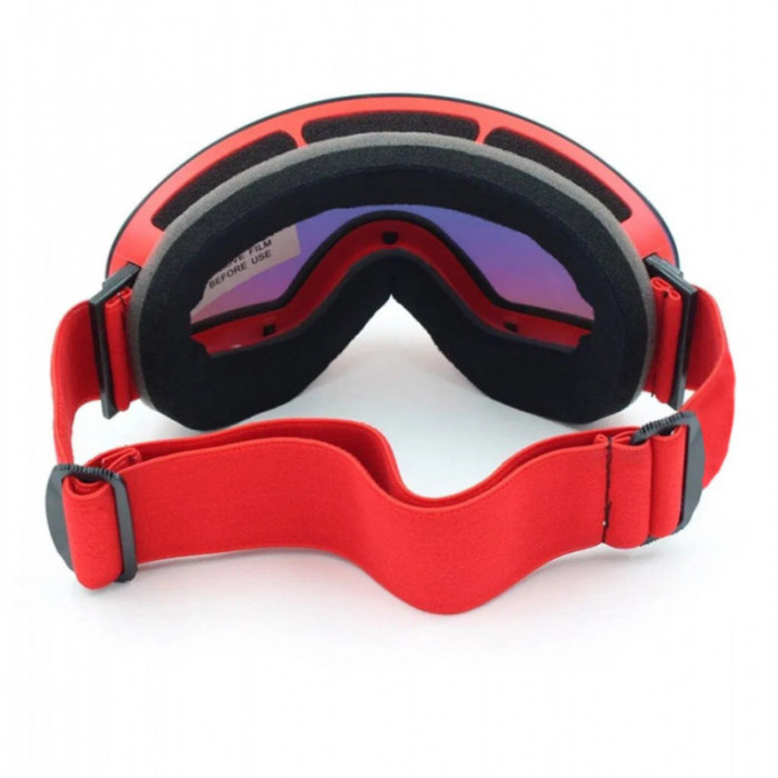 Маска для лыж и сноуборда Sposune HX003-2 Matte Red-Full Revo Red  