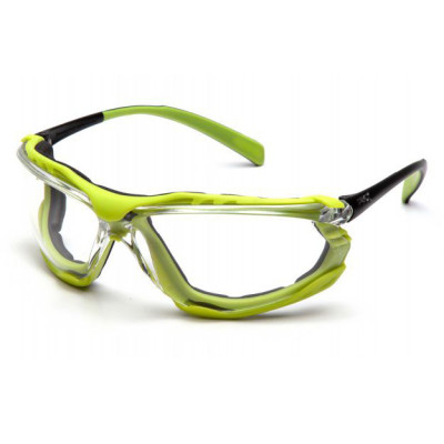 Очки Pyramex Proximity (clear) black\lime frame H2MAX Anti-Fog прозрачные