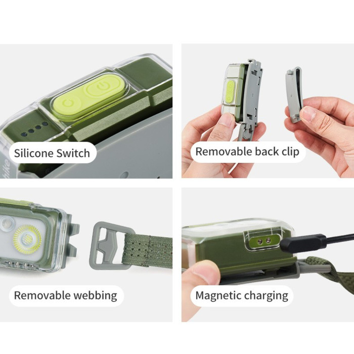 Фонарь налобный Naturehike CNK2550ZM011, серый  