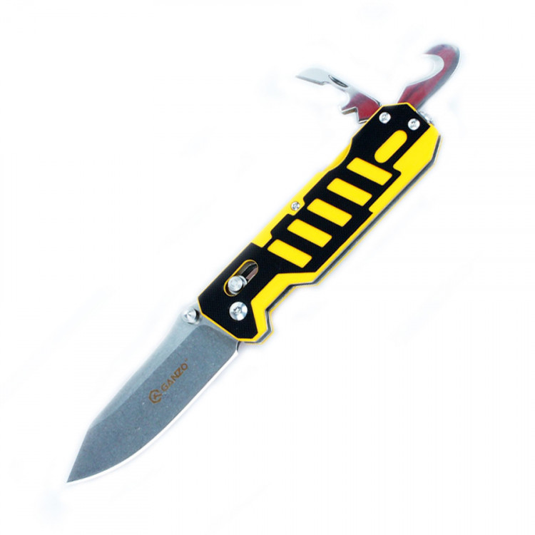 Нож Ganzo G735, черно-желтый 