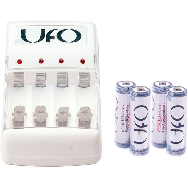 Зарядное устройство UFO KN-8003 + 4 аккумулятора UFO HR6 NI-MH 2500MAH 