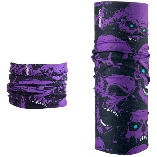 Многофункциональная повязка Naturehike Magic headscarf purple skull NH17T020-J  