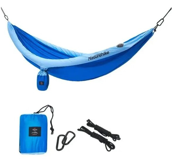 Гамак Naturehike 210T Inflatable pipe 2-местный NH18D002-C lake blue  
