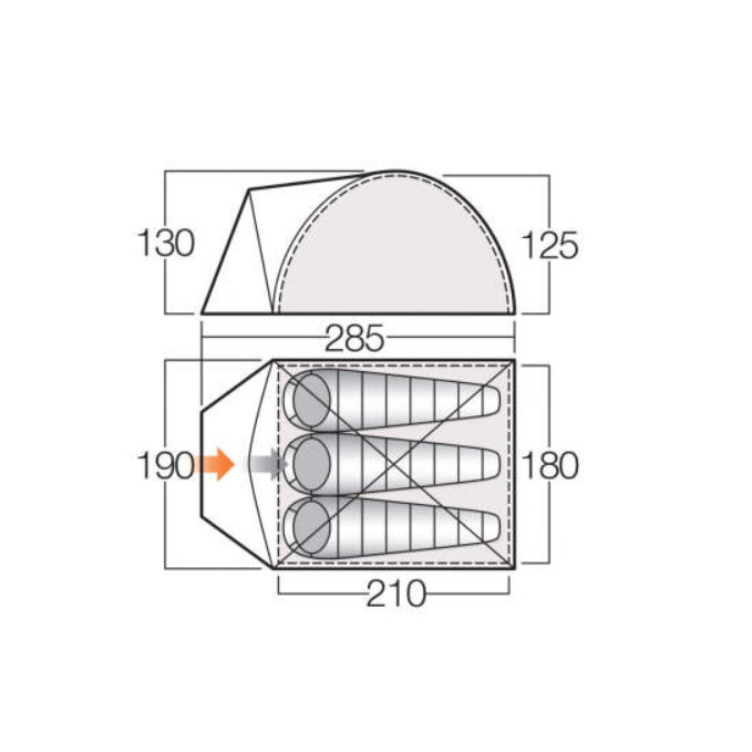 Палатка Vango Alpha 300 Moroccan Blue (TEQALPHA M23165)  