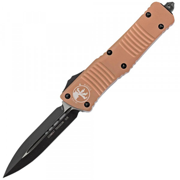 Нож Microtech Combat Troodon Double Edge Black Blade tan 142-1TA 