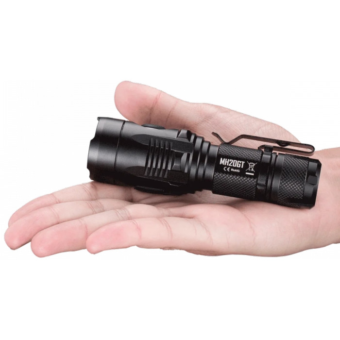 Карманный фонарь Nitecore MH20GT ( серый XP-L HI V3, 1000 люмен, 8 режимов, 1х18650, USB)  