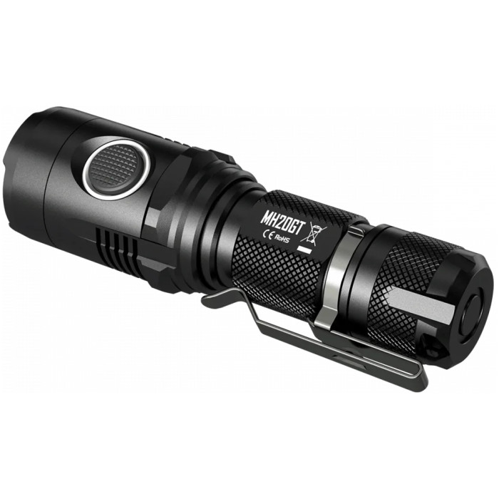 Карманный фонарь Nitecore MH20GT ( серый XP-L HI V3, 1000 люмен, 8 режимов, 1х18650, USB)  