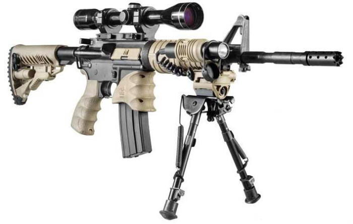 Адаптер для сошек FAB поворотный наклонный на планку Пикатинни зеленый (fix-hpodg)  