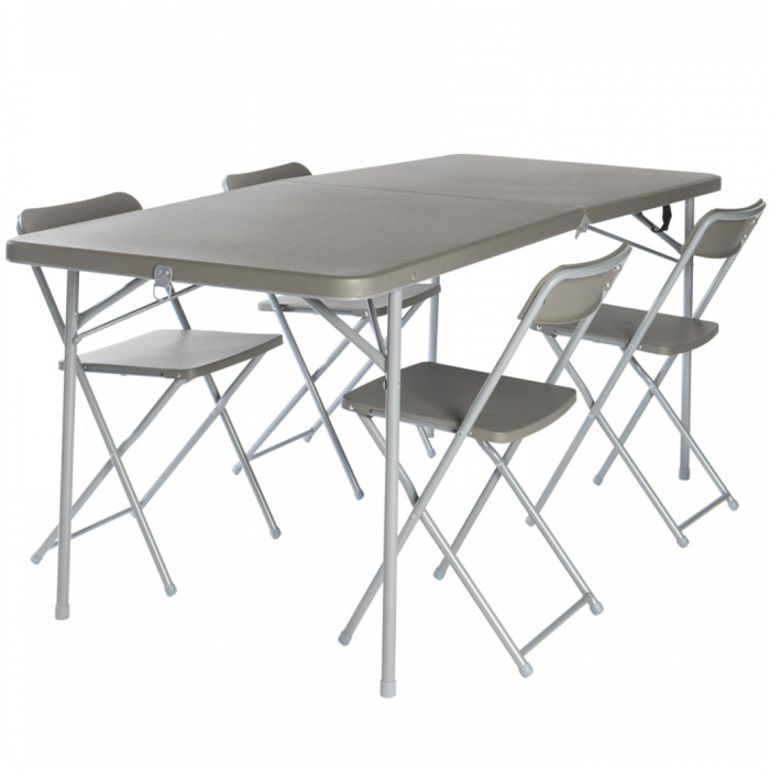 Стол со стульями Vango Orchard XL 182 Table and Chair Set Grey (TBNORCHARG10TET) 