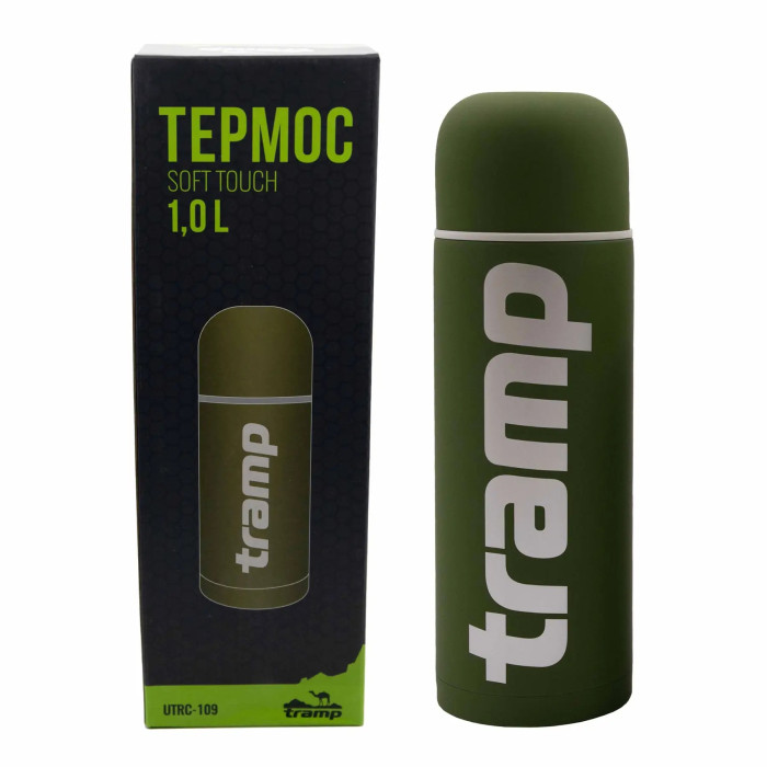 Термос TRAMP Soft Touch 1 л UTRC-109 Хаки  