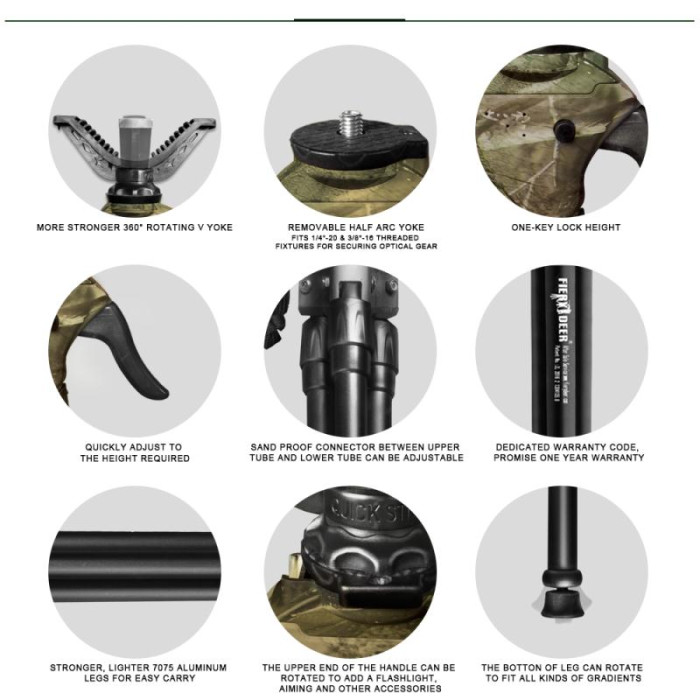 Трипод Fiery Deer DX-004-01 G4 4-е поколение, высота 165 см  