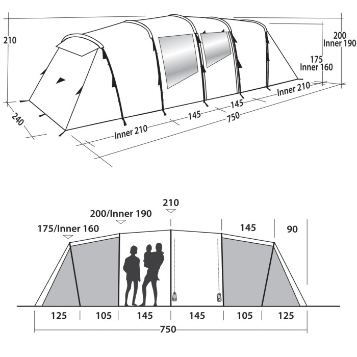 Палатка Easy Camp Huntsville Twin 800 Red  