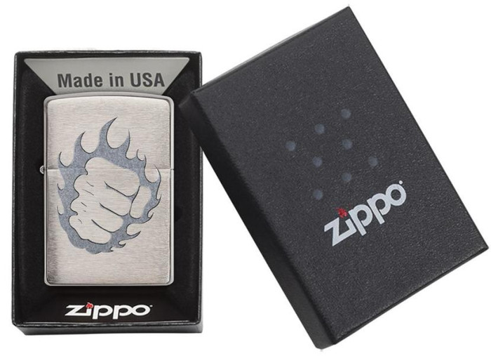 Зажигалка Zippo 200 Tattoo Fire And Fist 29428  