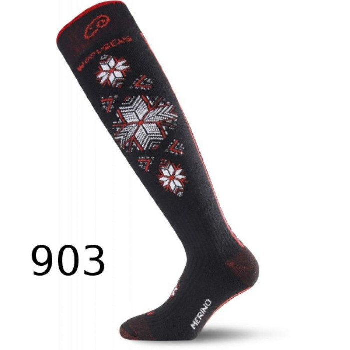 Термоноски для лыж Lasting SWN 903 черные, L  
