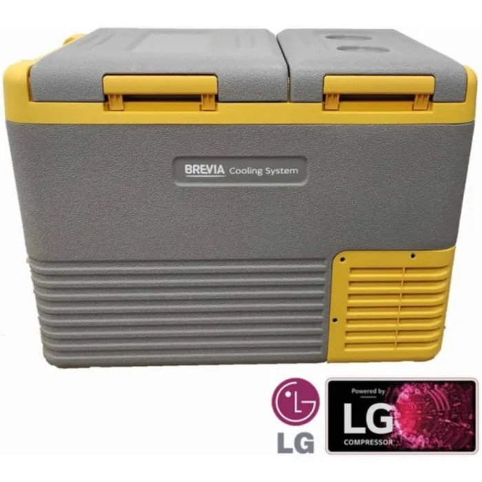 Портативный холодильник BREVIA 33л, двухкамерный (Компрессор LG) (22555)  