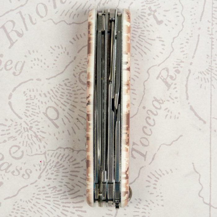 Складной нож Victorinox HUNTSMAN ARMY Пиксель песочный с красн Лого 1.3713.7.W3945p  