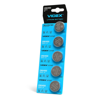 Батарейки литиевая Videx СR 2450 5pcs BLISTER CARD