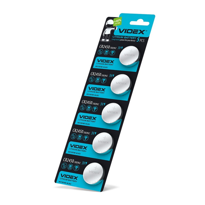 Батарейки литиевая Videx СR 2450 5pcs BLISTER CARD  