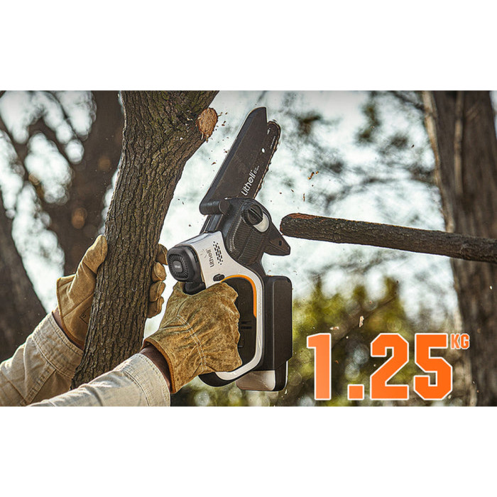 Аккумуляторная мини-пила бесщеточная, питание от павербанка (УМБ Litheli Power Bank 10000 mAh, 45 W, 2А в комплекте)  